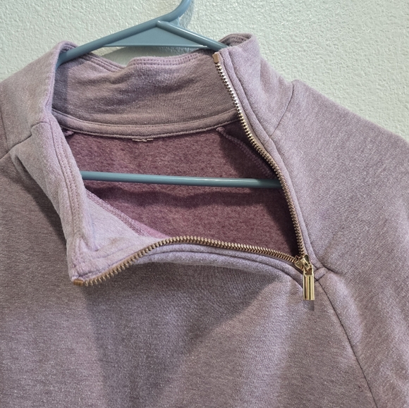 Balance collection light mauve swearshirt with zip neck size large - Picture 2 of 4